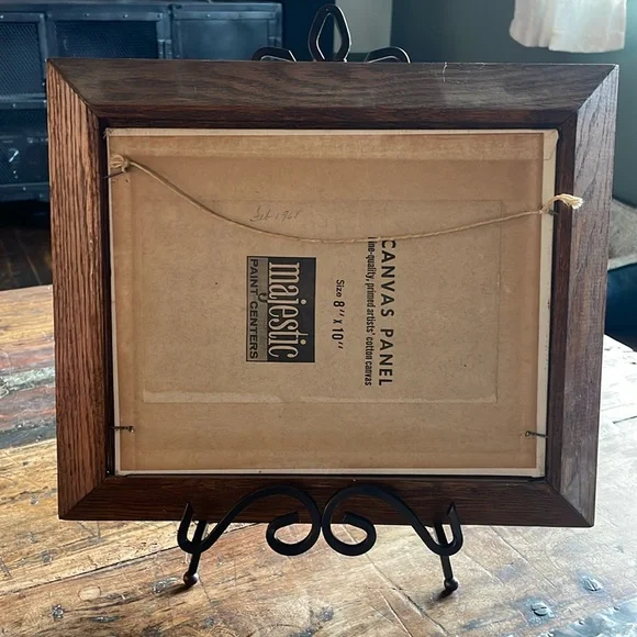 Vintage 1964 Framed Kitchen Vegetables Painting - Picture 3 of 5